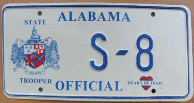 Alabama 1981 police license plate
