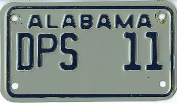1980 Alabama police license plate