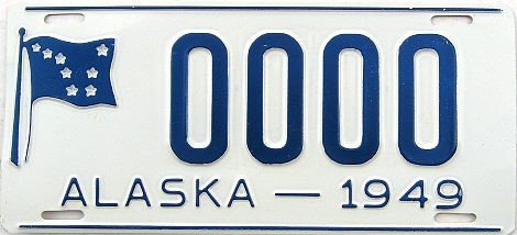 Alaska license plate image