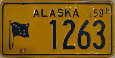 Alaska police license plate