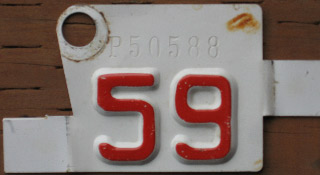 Alabama 1959 police license plate
