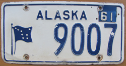 Alaska license plate  picture