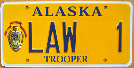 Alaska police plate image