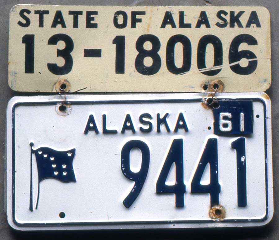 Alaska 1961 police plate