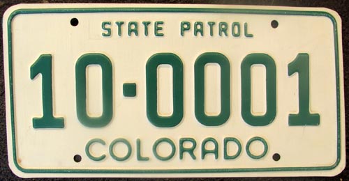 Colorado license plate image