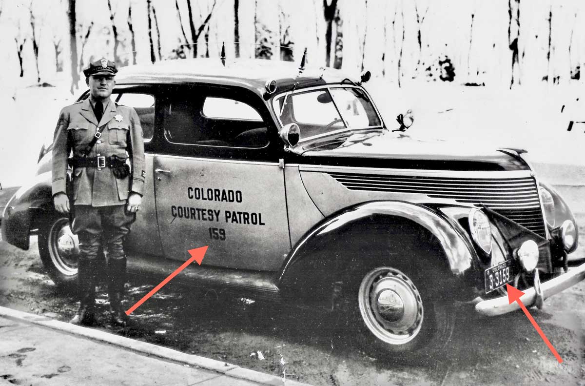 Colorado police car and officers