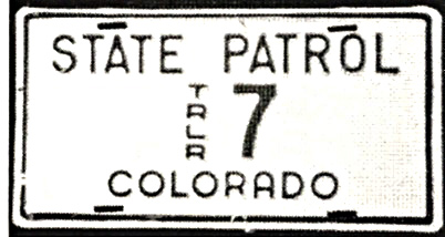 Colorado motorcycle license plate image