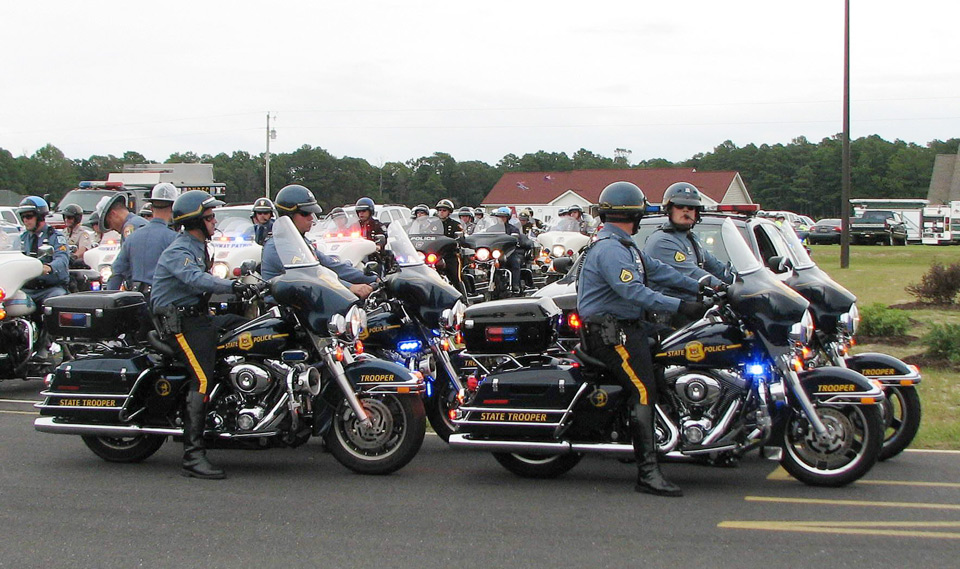 Delaware police motorcycle troopers