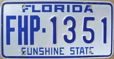 Florida license plate image