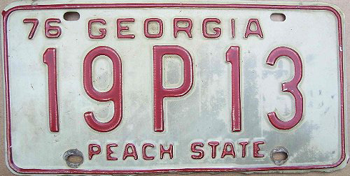 Georgia state patrol license plate