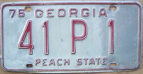 Georgia state patrol license plate