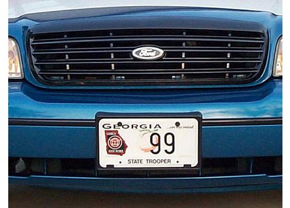 Georgia license plate on car