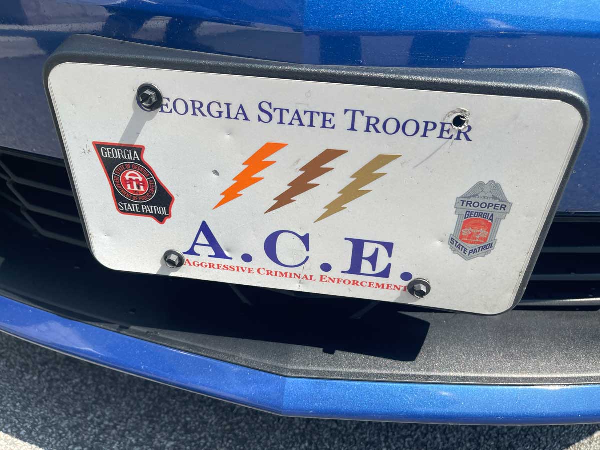 Georgia state police ace plate