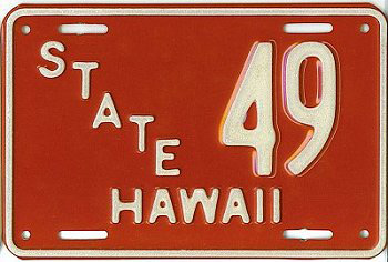 Hawaii license plate image