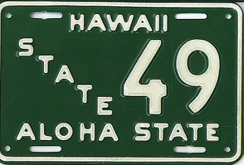 Hawaii license plate image