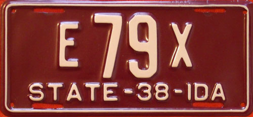 Idaho police license plate