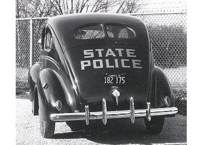 Illinois state police license plate on car