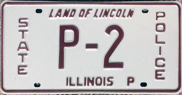 Illinois state police license plate