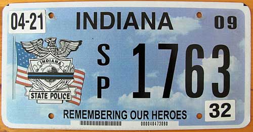 indiana undercover police cars and licenses plates