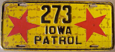 Iowa license plate image