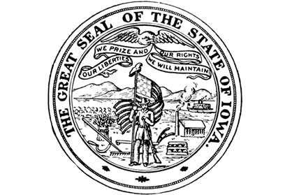 Iowa seal of the state