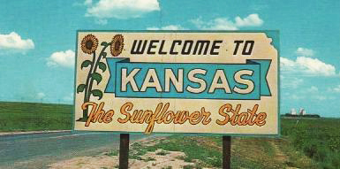 Kansas road sign