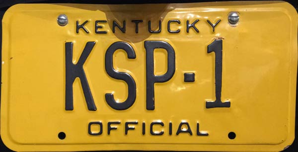 Kentucky license plate