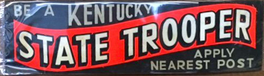 Kentucky police plate image