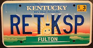 Kentucky license plate image
