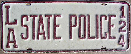 Louisiana 1936 police license plate