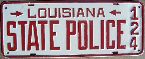 Louisiana 1940 police license plate