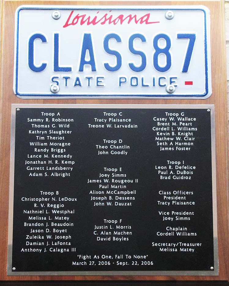 Louisiana  police license plate