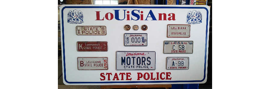 Louisiana plates display