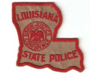 Louisiana police license plate image