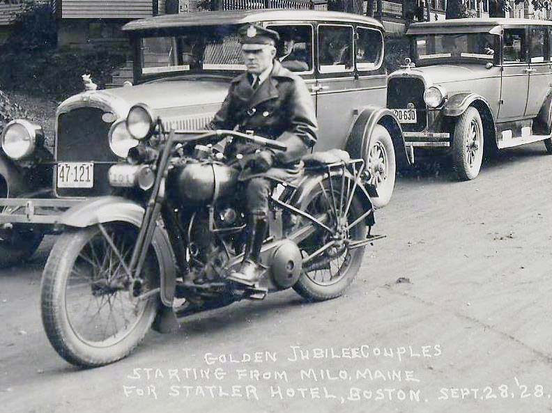 Maine police motorcycle 1928
