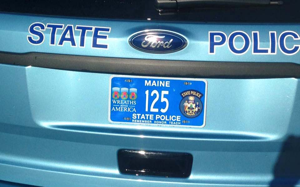 Maine police plate image