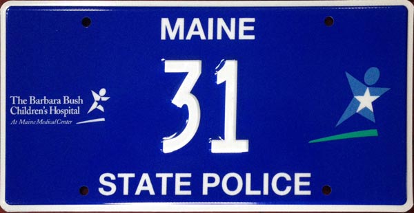 Maine 2017 police plate