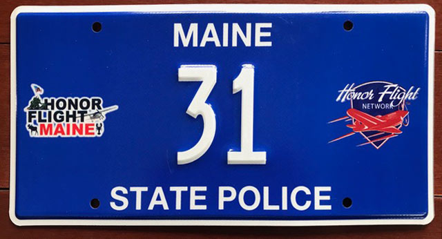 Maine 2019 police plate