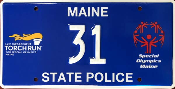 Maine 2017 police plate