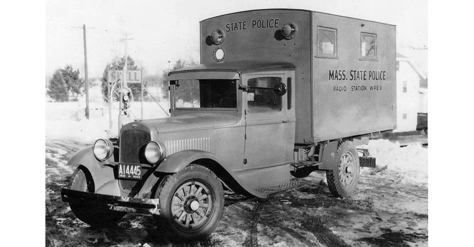 Massachusetts police radio truck