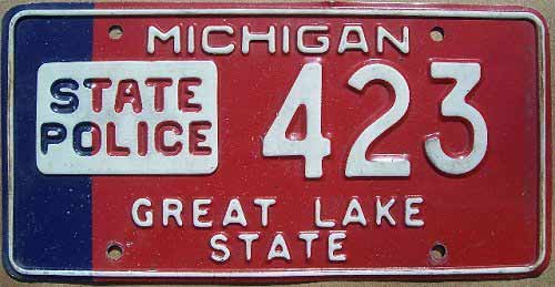 Michigan license plate image
