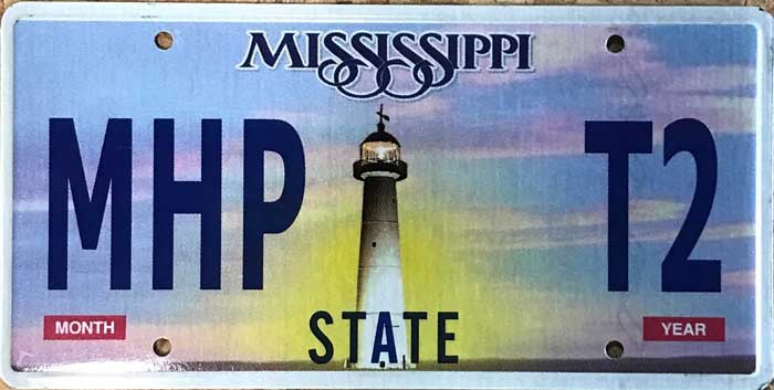 Mississipi lighthouse police plate