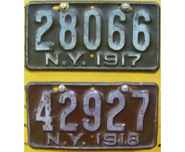 NY motorcicle police plate