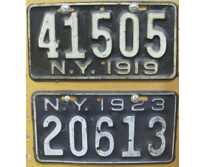 NY motorcicle police plate