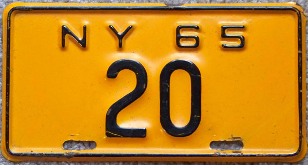 New York police motorcycle license plate