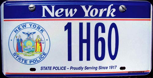 New York license plate image