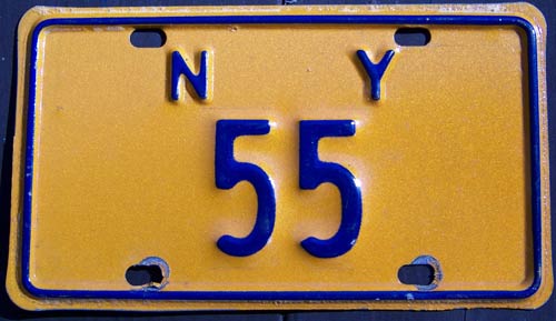 New York police license plate 