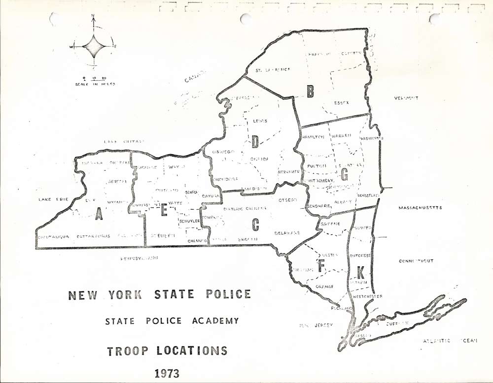 New York police troops map
