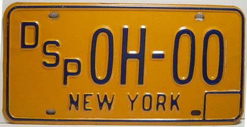 New York license plate image