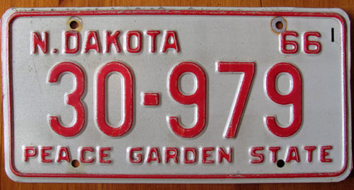 North Dakota police license plate